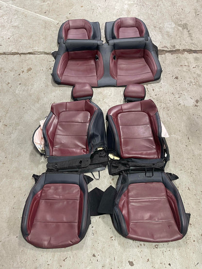 2024-26 Ford Mustang S650 Premium Dark Red Seat Skins Leather 17K Miles 303