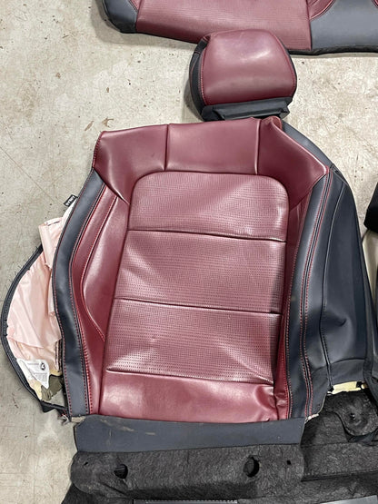 2024-26 Ford Mustang S650 Premium Dark Red Seat Skins Leather 17K Miles 303