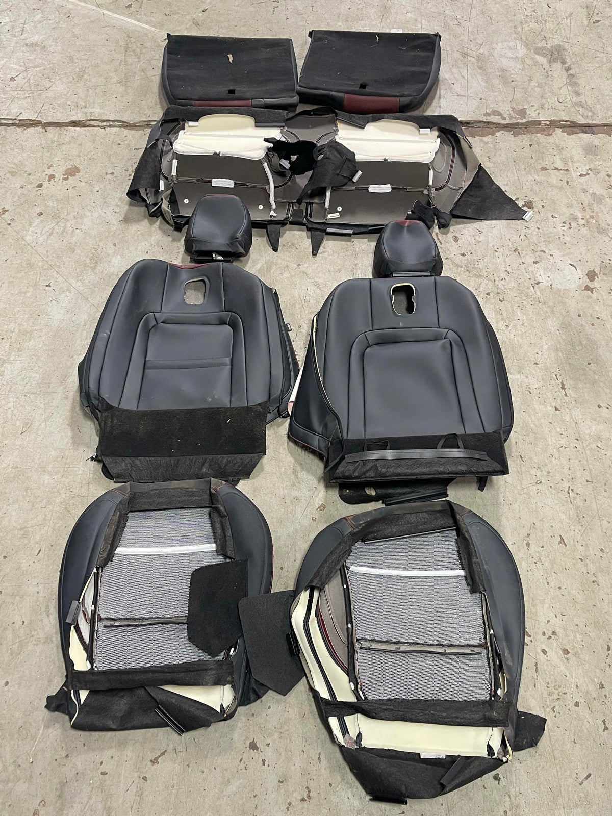 2024-26 Ford Mustang S650 Premium Dark Red Seat Skins Leather 17K Miles 303