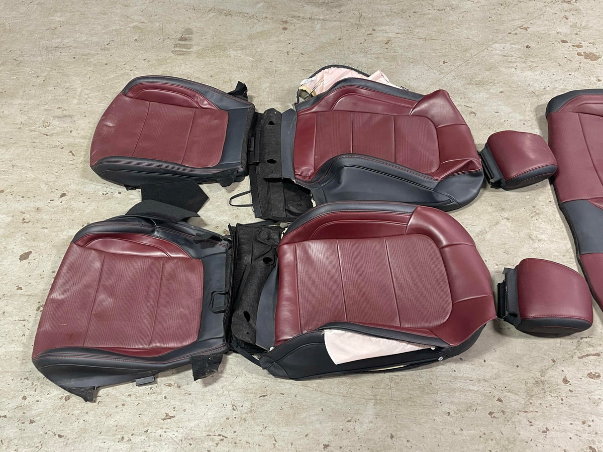 2024-26 Ford Mustang S650 Premium Dark Red Seat Skins Leather 17K Miles 303