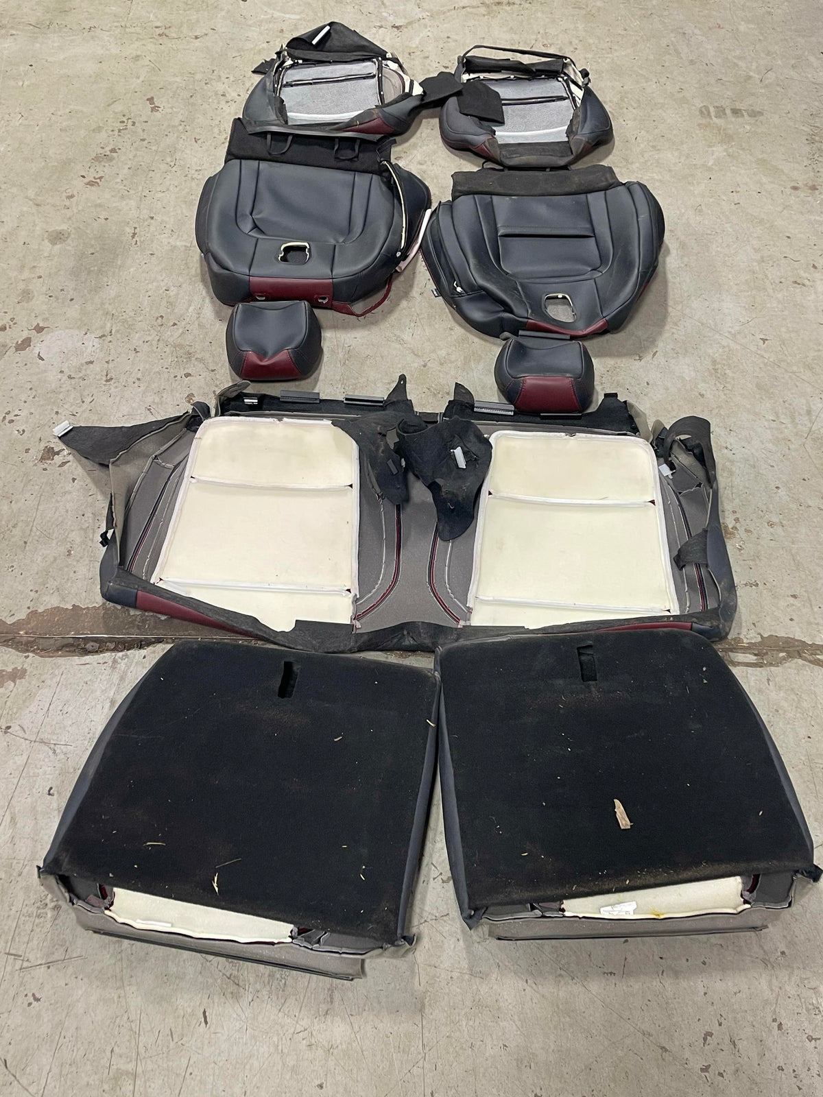 2024-26 Ford Mustang S650 Premium Dark Red Seat Skins Leather 17K Miles 303