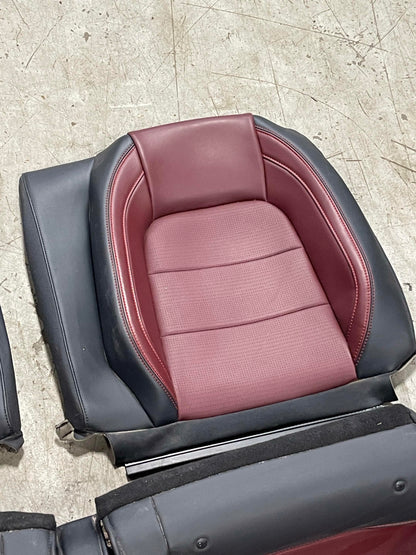 2024-26 Ford Mustang S650 Premium Dark Red Seat Skins Leather 17K Miles 303