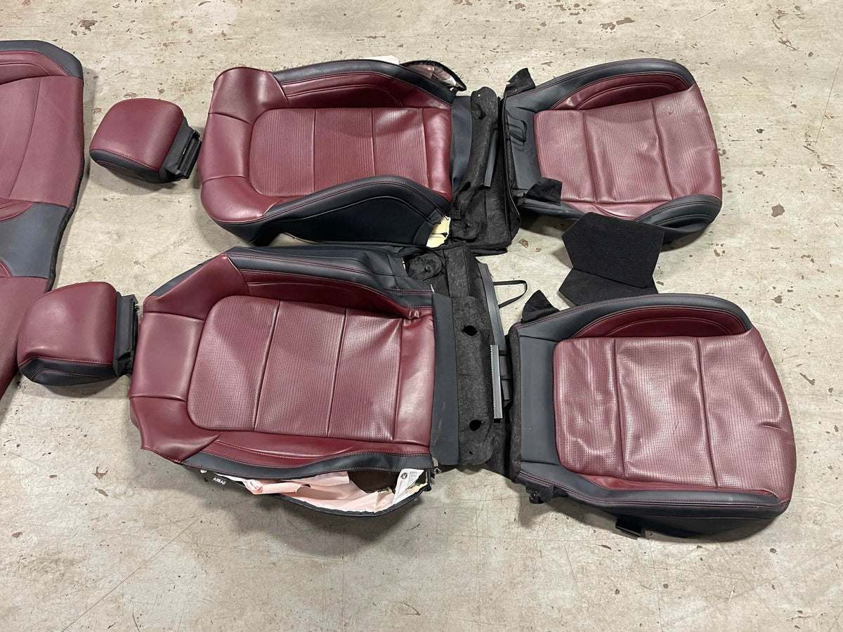 2024-26 Ford Mustang S650 Premium Dark Red Seat Skins Leather 17K Miles 303