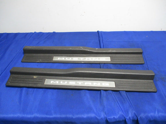 2011-14 Ford Mustang GT Charcoal Black Door Sills Tread Plate Ambient Light 073