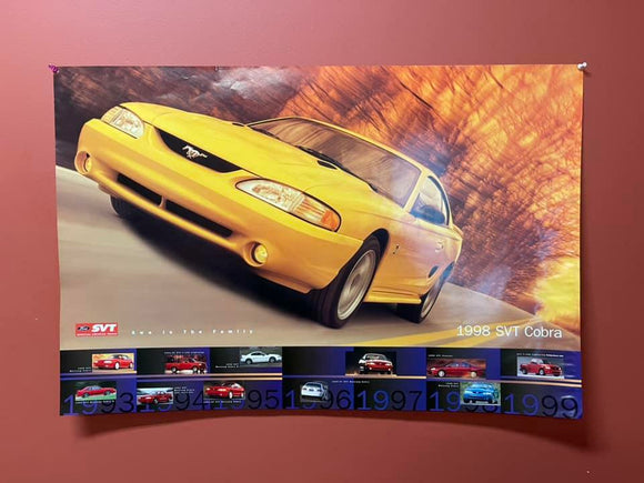 1998 Cobra SVT History Poster