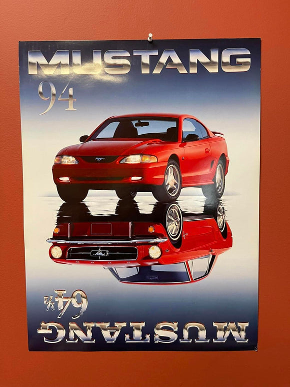 1964 1994 Mustang Poster