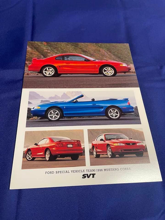 1998 SVT Cobra Dealer Card